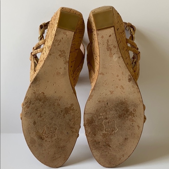 Stuart Weitzman Rolldown Natural Cork Sandals - Picture 8 of 9